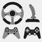 Joystick flat icons - vector