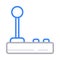 Joystick thin line color vector icon