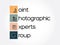 JPEG - Joint Photographic Experts Group acronym, concept background