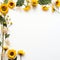 JPEG sunflower border