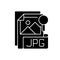 JPG file black glyph icon