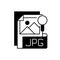 JPG file black linear icon