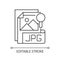 JPG file pixel perfect linear icon