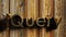 JQUERY brass write on wooden background - 3D rendering