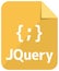 JQuery icon | Major programming language vector icon illustration   color version