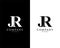 Jr, rj initial company name logo template vector