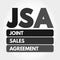 JSA - Joint Sales Agreement acronym, business concept background