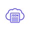 JSON file, document in a cloud icon