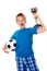 Jubilation boy with ball and cup