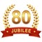 Jubilee button with banner 80 years