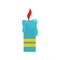 Judaism candle icon, flat style