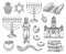 Judaism religion symbols, jewish objects