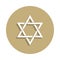 Judaism Star of David sign icon in badge style. One of religion symbol collection icon can be used for UI, UX