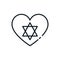 Judaism star of david symbol vector design