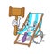 Judge beach chair mascot cartoon