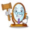 Judge big dressing mirror isolated on mascot