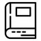 Judge book icon, outline style