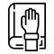 Judge book icon, outline style