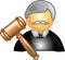 Judge career icon or symbol