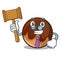 Judge chocolate donut mascot cartoon