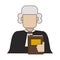 Judge with constitution book avatar