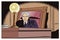 Judge in courtroom. Stock illustration.