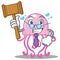 Judge cute jellyfish character cartoon