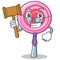 Judge cute lollipop character cartoon