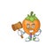 Judge cute persimmon cartoon style with mascot