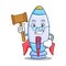 Judge cute rocket character cartoon