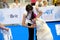 Judge examining dog on the World Dog Show