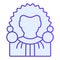 Judge flat icon. Chief justice blue icons in trendy flat style. Court gradient style design, designed for web and app