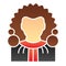 Judge flat icon. Chief justice color icons in trendy flat style. Court gradient style design, designed for web and app