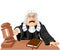 Judge with gavel