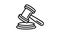 Judge gavel icon animation