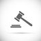 Judge gavel icon. Pictogram of auction . Vector justice symbol