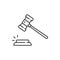 Judge hammer, decision mallet legal service icon