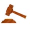 Judge hammer. Symbol of lawyer, judiciary and state