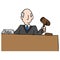 Judge holding gavel