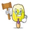 Judge lemon ice cream mascot cartoon