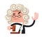 Judge making a verdict illustration cartoon character