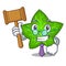 Judge mascot cartoon beautiful ivy leaf plant