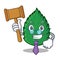 Judge mint leaves mascot cartoon