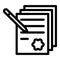 Judge papers icon, outline style