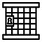 Judge prison gate icon, outline style