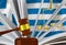 The judge\\\'s gavel, the book of laws and scales against the background of the flag of Republic of Greece.3d-image