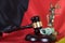 Judge\'s gavel. Closeup.