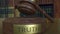 Judge`s gavel falling and hitting the block with TRUTH inscription