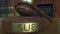 Judge`s gavel hitting the block with SUE inscription. 3D rendering