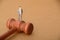 the judge\'s gavel stands ready to deliver justice, weighing the actions of a corrupt businessman